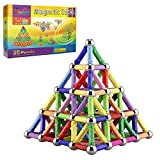Veatree 160Pcs Magnetic Building Sticks Blocks Toys, Magnet Educational Toys STEM Toys for Kids and Adult, 3D Non-Toxic Building Toy with Storage Bag, Version 2.28