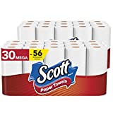 Scott Paper Towels, Choose-A-Sheet – 30 Mega Rolls (2 Packs of 15) = 56 Regular Rolls (102 Sheets Per Roll)