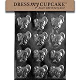Dress My Cupcake DMCT003 Chocolate Candy Mold, Small Turkey, Thanksgiving