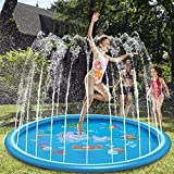 Weanas 68” Splash Pad Water Sprinkler for Kids, Sprinkler for Kids Baby Toddler Pool, Inflatable Water Toys for Outdoor Backyard Girls Boys