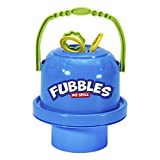 Little Kids Fubbles No-Spill Big Bubble Bucket in Blue for Multi-Child Play, Made in The USA
