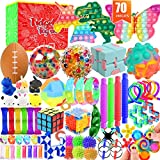 Fidget Toys Set, 70 Pack Sensory Toys Party Favors Kids Autism Autistic Children, Classroom Treasure Box Chest Prizes Pinata Stuffer Gifts Small Mini Bulk Toy Carnival ADHD