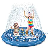 Jasonwell Splash Pad Sprinkler for Kids 60″ Splash Play Mat Outdoor Water Toys Inflatable Splash Pad Baby Toddler Pool Boys Girls Children Outside Backyard Dog Sprinkler Pool for Age 1 2 3 4 5 6 7 8 9