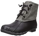 Sperry womens Saltwater Boots, Black/Grey, 9.5 US