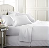 Danjor Linens Queen Size Bed Sheets Set – 1800 Series 6 Piece Bedding Sheet & Pillowcases Sets w/ Deep Pockets – Fade Resistant & Machine Washable – White