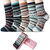 Winter Wool Socks Women Athletic Socks Cozy Knit Warm Winter Socks for Women Soft Thick Thermal Wool Crew Socks