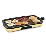 DASH DEG200RMPY01 Everyday Nonstick Electric Griddle for Pancakes, Burgers, Quesadillas, Eggs & other on the go Breakfast, Lunch & Snacks with Drip Tray + Included Recipe Book, 20in, Yellow