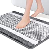 Bathroom Rug, Bath Mat Non Slip Bath Rug Plush Chenille Bath Mats for Bathroom Machine Washable 32”×20”