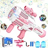 VERSDITAS Automatic Gatlin Bubble Gun，Rocket Launcher Bubble Machine Gun，Thousands of Bubbles Per Minute, Suitable for Kids, Adults, Suitable for Indoor and Outdoor Birthday Parties