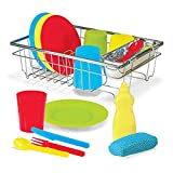 Melissa & Doug Let’s Play House Wash and Dry Dish Set (24 pcs)