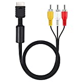 （NOT HDMI）Suncala 6FT AV TV RCA Audio Video Cord Cable for Playstation PS2 PS3 Cable (1Pack)