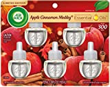 Air Wick, Plug in Scented Oil Refill, 5ct, Apple Cinnamon Medley, Essential Oils, Air Freshener
