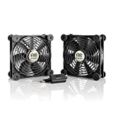 AC Infinity MULTIFAN S7, Quiet Dual 120mm USB Fan, UL-Certified for Receiver DVR Playstation Xbox Computer Cabinet Cooling