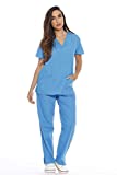 22254V-M Malibu Blue Just Love Women’s Scrub Sets / Medical Scrubs / Nursing Scrubs