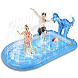 MITCIEN Splash pad,Inflatable Sprinkler Pool ,3 in 1 Dragon Outdoor Water Toys for Kids Toddlers Kiddie Pool Summer Outside Backyard Splash Play mat for 3+ Years Old Boys and Girls