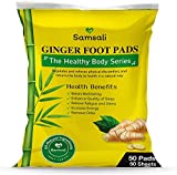 Samsali Ginger Foot Pads, 50 Pack, Ginger Bamboo DeepCleansing Foot Pads, Upgraded Ginger DetoxFoot Patches for Better Sleep, Rapid Foot Care, Foot Pads for Women and Men Foot Care, 50 Pack