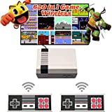 NES Classic Retro Game Console with 620 Video Games and 2 Classic NES Wireless Controllers, Plug and Play TV Games with AV Output, an Ideal Gift for Kids and Adults.