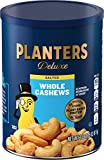 PLANTERS Deluxe Whole Cashews, 18.25 oz. Resealable Jar – Wholesome Snack Roasted in Peanut Oil with Sea Salt – Nutrient-Dense Snack & Good Source of Magnesium