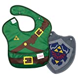 Bumkins SuperBib, Baby Bib, With Cape Waterproof Fabric, Fits Babies and Toddlers 6-24 Months â€“ Nintendo Zelda