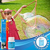 Giant Bubble Wands & Bubble Mix for 2 Gallons of Big Bubble Solution | Kids’ Giant Bubbles Maker for Gigantic Bubbles