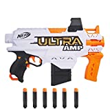 NERF Ultra Amp Motorized Blaster, 6-Dart Clip, 6 Ultra Darts, Compatible Only Ultra Darts