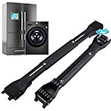 360° Universal Extendable Furniture Appliances Rollers, Wider Strong Mover Tools 28 Roller Brake Equipment for Heavy Washing Dryer Refrigerator Swivel Mobile Wheels Base Stand Hold Up 700 Lb Black
