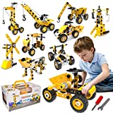 HomeTTER Educational Building Toys STEM Learning Kit, 10 in 1 Construction Blocks for Preschool Kids, 108 Pieces Engineering Toys Creative Set Gift for Boys Age 5 6 7 8 9 10+ Years Old