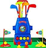 ToyVelt Toddler Golf Set – Kids Golf Clubs with 6 Balls, 4 Golf Sticks, 2 Practice Holes and a Putting Mat – Promotes Physical & Mental Development – Toys for 2 3 4 5 Year Old Boys