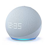 All-New Echo Dot (5th Gen, 2022 release) with clock | Smart speaker with clock and Alexa | Cloud Blue