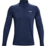 Under Armour Men’s Tech 2.0 1/2 Zip-Up Long Sleeve T-Shirt , Academy Blue (409)/Steel , 3X-Large