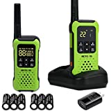 Retevis RT49P Waterproof Walkie Talkies, IP67 Floating 2 Way Radio, 1200mAh Rechargeable AA Batteries, NOAA, SOS Flashlight Two Way Radio for Kayaking, Rafting, Hydro Flying(2 Pack)