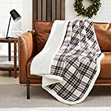 Eddie Bauer – Throw Blanket, Reversible Sherpa Fleece Bedding, Home Decor for All Seasons (Edgewood Khaki, Throw)