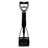 Faciab Pooper Scooper with Poop Bags, Foldable Long Handle Pet Waste Scoop, Great in Grass, Gravel, Snow, Dirt, Cement (Black)