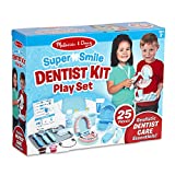 Melissa & Doug Super Smile Dentist Kit With Pretend Play Set of Teeth And Dental Accessories (25 Toy Pieces) – Pretend Dentist Play Set, Dentist Toy, Dentist Kit For Kids Ages 3+