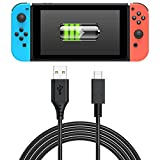 Charging Cable for Nintendo Switch/Switch Lite/Switch OLED, Charger for Nintendo Switch and Switch Lite, for Samsung Galaxy S9 S8 Note 8 and Other USB C Cable (9.8ft) Black