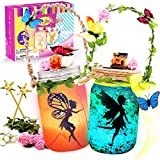 Alritz Fairy Lantern Craft Kit – Gift for Kids Girls – Remote Control Mason Jar Night Light – DIY Garden Decor Art Project, Creative Activities for Birthday Party and School