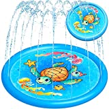 Splash Sprinkler Pad for Dogs Baby Kids Ages 4-8, Splash Pads for Toddlers, Outdoor Outside Water Toys Backyard, Water Table Doggy Puppy Play Inflatable Swimming Kiddie Pool Summer Toy 1 Year Old Gift