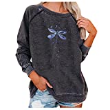 Womens Flower Graphic Raglan Shirts Fall Casual Long Sleeve Crewneck Sweatshirts Dressy Trendy Loose Pullover Tops