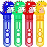 4 Packs Dinosaur Bubble Wands, Dinosaur Party Favors, Outdoor Toys, Goodie Bags Filler for Dinosaur Birthday Party, Bubble Blowing Toys , Prize Box, Party Favors for Kids 4-8