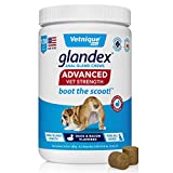 Vetnique Labs Glandex Advanced Strength Anal Gland Soft Chews with Mega Fiber for Dogs, Digestive Enzymes, Probiotics – Vet Recommended to Boot The Scoot Vegan Duck & Bacon (120ct Chews)