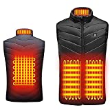 Men&Women Winter Outdoor Heated Jacket Dual Control 4 Rechargeable Vest Coat Riding Fishing Skiing Loose Heating Vests