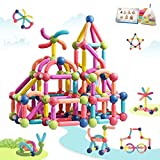 Boys Girls Toys Age 4-5,Little Boy Girl Toys Magnetic Blocks Sticks Tiles Construction Building, Learning Education Stem Preschool Toddler Kids Toys for 3+ Year Old, Montessori Toys for Toddlers Gifts