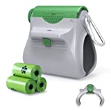 LIDLOK Dog Pooper Scooper Portable,LED Light Poop Scooper for Dogs with Bag Attachment,Dog Poop Scooper for Yard/Walking/Outside,Dog Leash Clip & 3 Rolls Pooper Scooper Bags Included