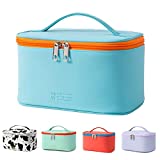 Makeup Bag Travel Cosmetic Bags Small for Women Girls Zipper Pouch Makeup Organizer Waterproof Cute (Cyan Blue)