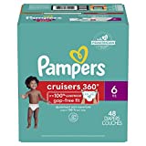 Diapers Size 6, 48 Count – Pampers Pull On Cruisers 360° Fit Disposable Baby Diapers with Stretchy Waistband, Super Pack (Packaging May Vary)