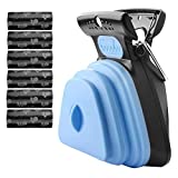 Dog Pooper Scooper For Large Dog-Portable Sanitary Dog Waste-Heavy Duty Dog Waste Cleaner with Bag Dispenser-Dog Leash Clip and 90PCS Waste Bags Included