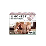 The Honest Company Clean Conscious Diapers | Plant-Based, Sustainable | Wild Thang + Rose Blossom | Club Box, Size 4 (22-37 lbs), 60 Count