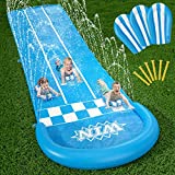 Jasonwell Slip and Slide Lawn Toy – Water Slide Slip n Slide for Kids Adults 20ft Extra Long with Sprinkler 3 Bodyboards Backyard Games Waterslide Summer Outdoor Splash Water Toys Outside Play