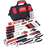 FASTPRO 215-Piece Home Repairing Tool Set with 12-Inch Wide Mouth Open Storage Bag,Household Hand Tool Kit