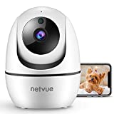 Netvue Indoor Camera, 1080P FHD 2.4GHz WiFi Pet Camera, Home Camera for Pet/Baby, Dog Camera 2-Way Audio, Indoor Security Camera Night Vision, AI Human Detection, Cloud Storage/TF Card, White